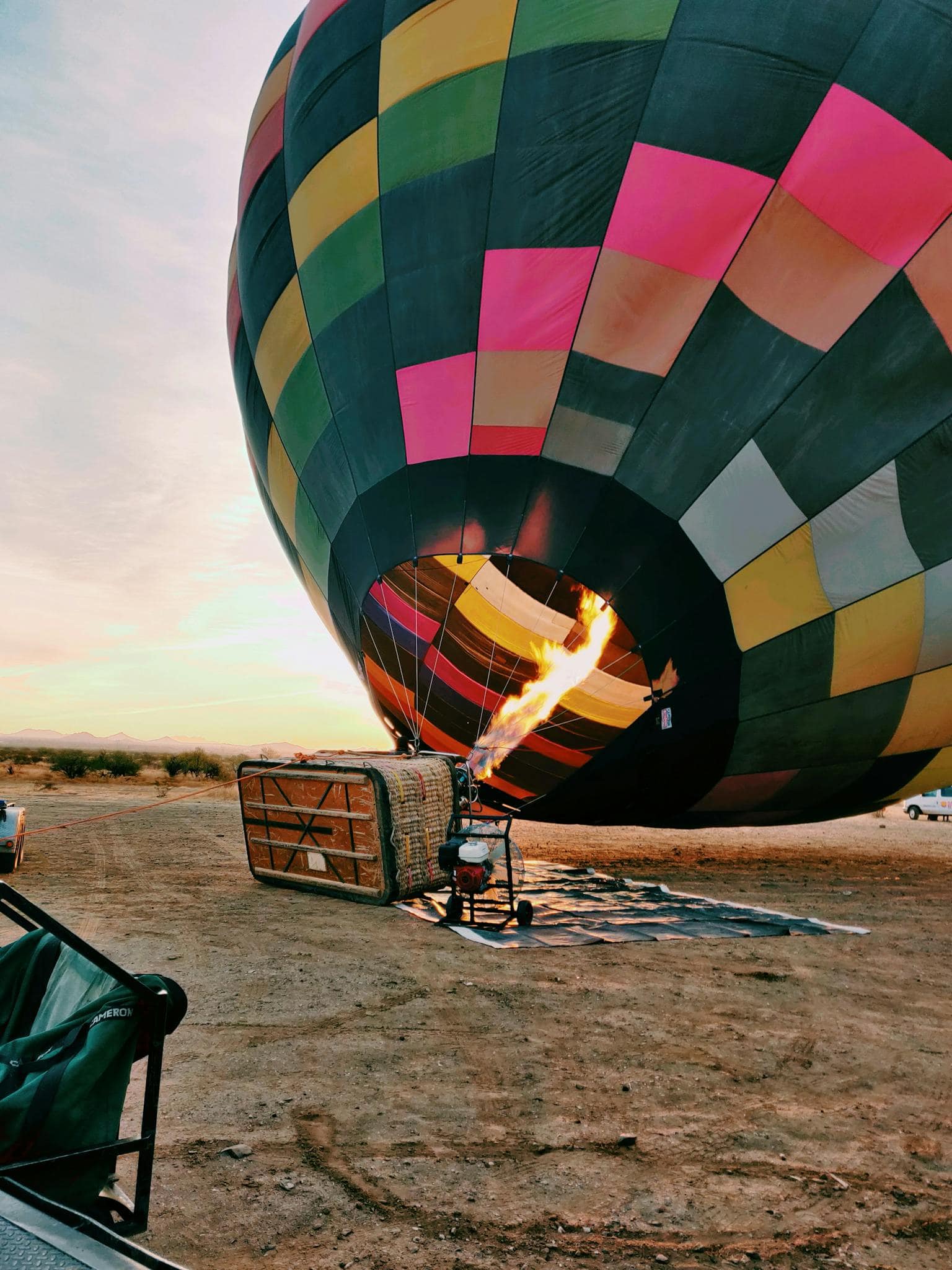 hot air balloon preparation for flight Home